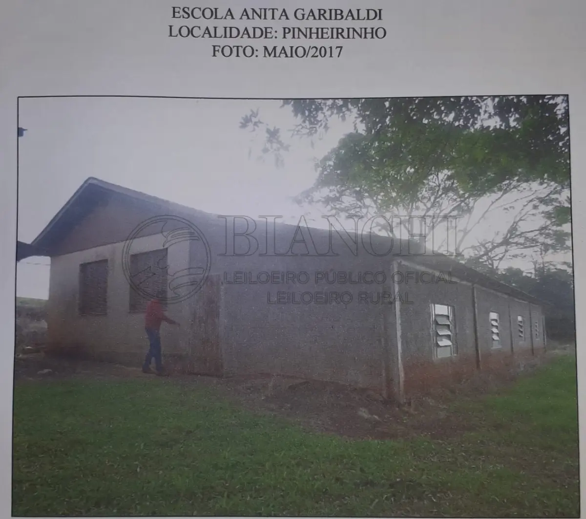 LOTE 017 - Uma fração de terras, com área superficial de 1.000,00m, na localidade do Pinheirinho, conforme matrícula junto ao Cartório de Imóveis n.° 5.222.