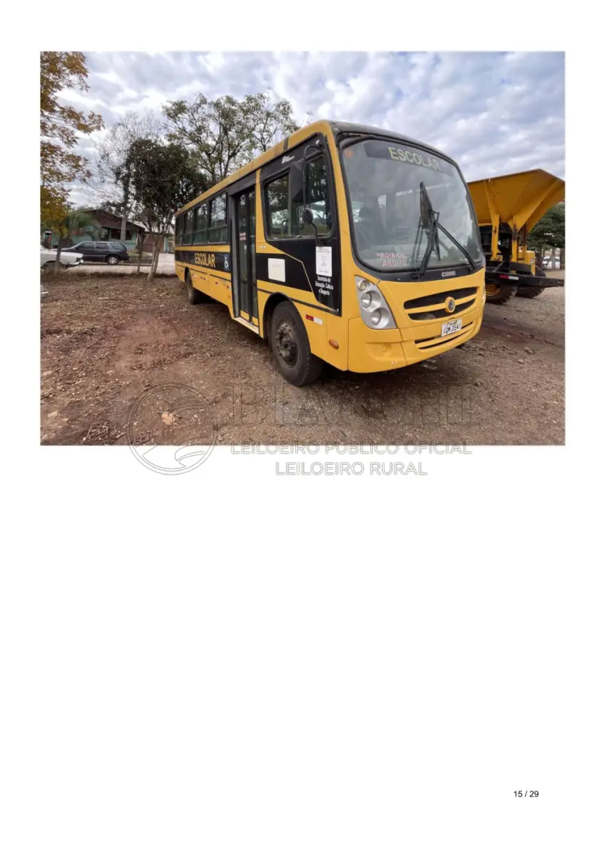 LOTE 001 - ÔNIBUS ESCOLAR VW 15-190, 2009/2010, 57 LUGARES, IQM 3541, CHASSI Nº 9532882W0AR010392, EM REGULAR ESTADO DE CONSERVAÇÃO