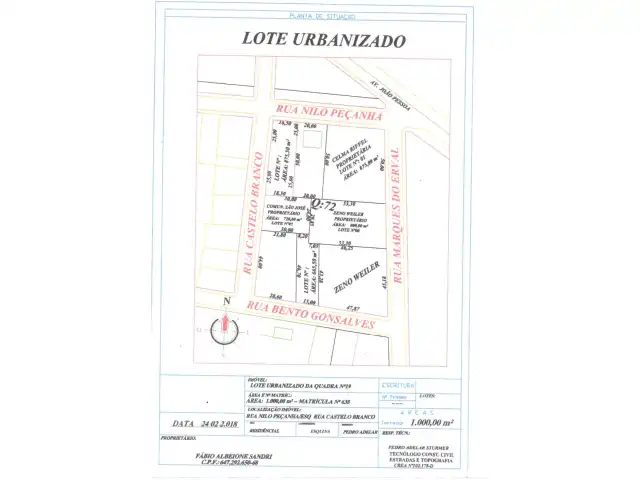 LEILÃO JUDICIAL | COMARCA DE CRISSIUMAL - IMOVEL EM HUMAITA - TERRENO CENTRAL